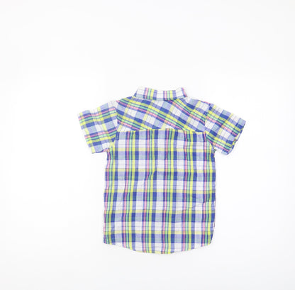 L&Q Boys Multicoloured Button-Up Shirt, Size 8, Nautical Theme