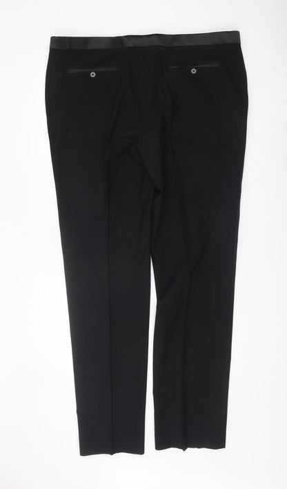 Marks and Spencer Black Men's Formal Trousers