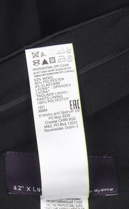 Marks and Spencer Black Men's Formal Trousers