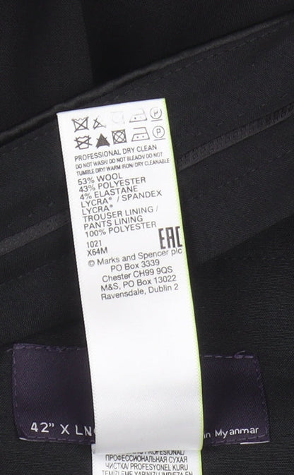 Marks and Spencer Black Men's Formal Trousers
