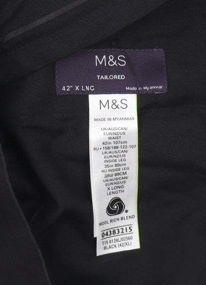 Marks and Spencer Black Men's Formal Trousers