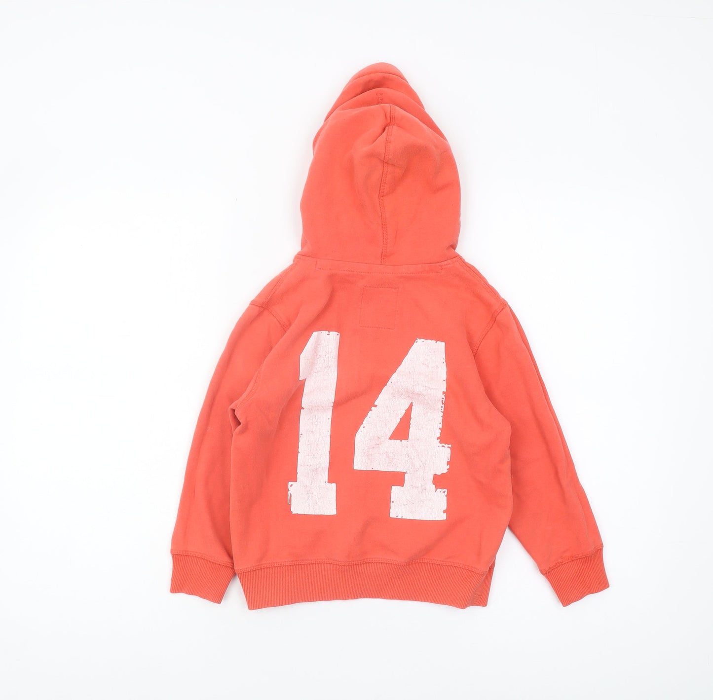 Next Boys Red Pullover Hoodie Size 5 Years with Logo