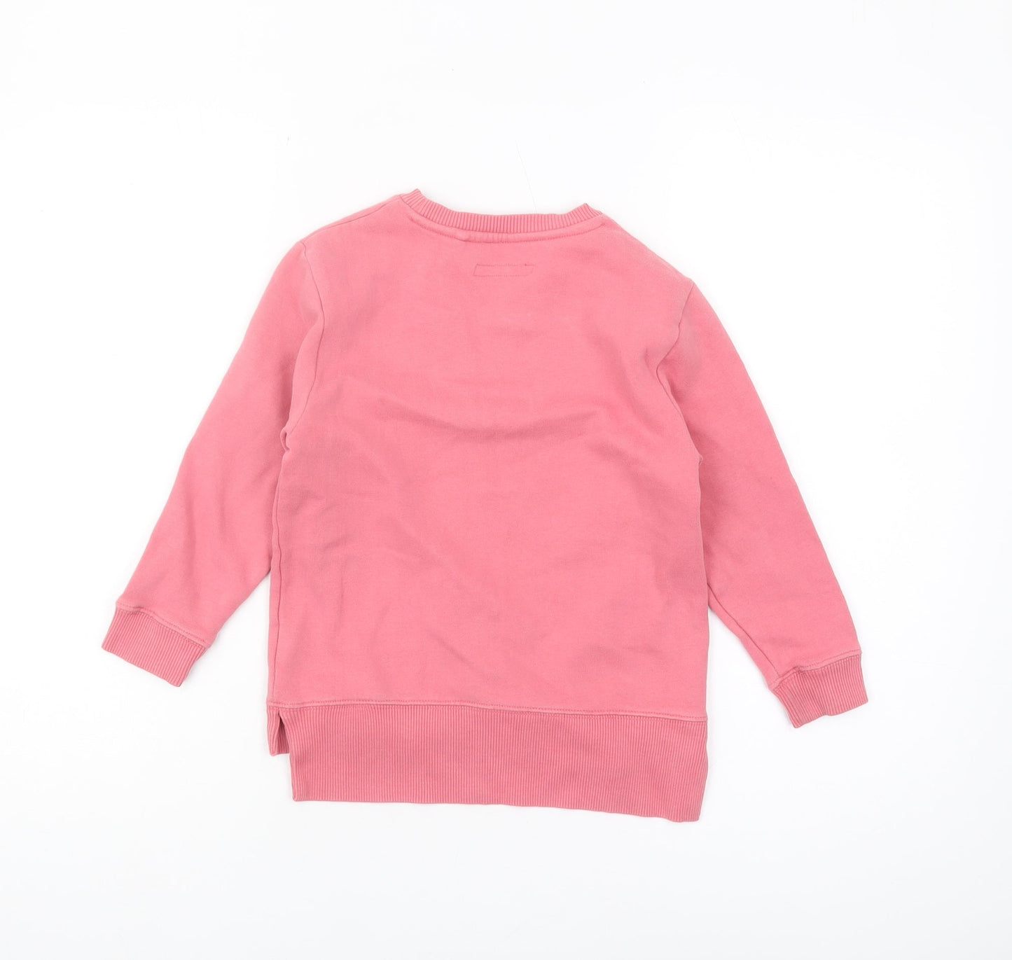 Next Girls Pink Pullover Sweatshirt, 5 Years, Embroidered