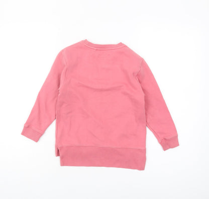 Next Girls Pink Pullover Sweatshirt, 5 Years, Embroidered