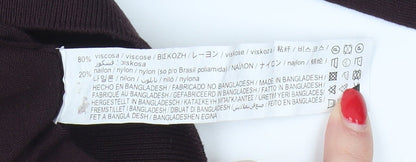 Zara Men's Brown Mock Neck Pullover Jumper Size L