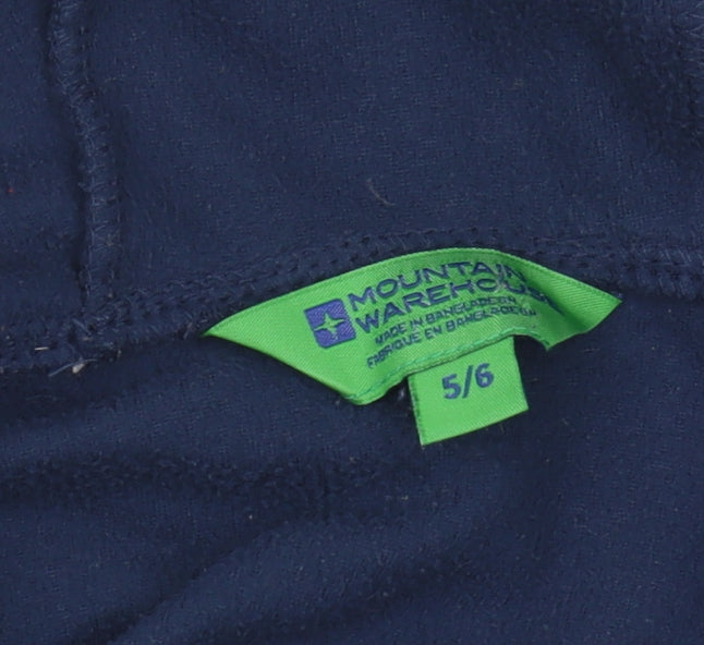 Mountain Warehouse Boys Blue Pullover Fleece Hoodie 5-6 Years