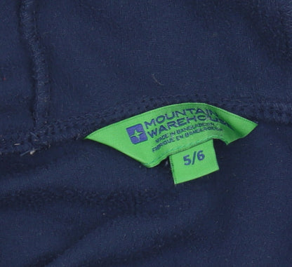 Mountain Warehouse Boys Blue Pullover Fleece Hoodie 5-6 Years