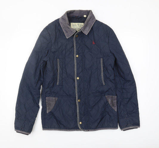 Mens UK Size XS Jack Wills Blue Quilted Coat