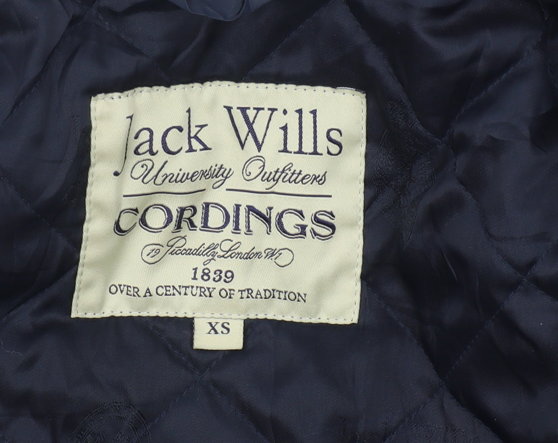 Mens UK Size XS Jack Wills Blue Quilted Coat