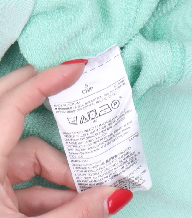 Gap Women's Green Full Zip Hoodie S