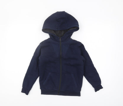Marks and Spencer Boys Blue Full Zip Hoodie 5-6 Years