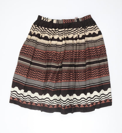H&M Women's Multicoloured Midi Pleated Skirt, Size 14