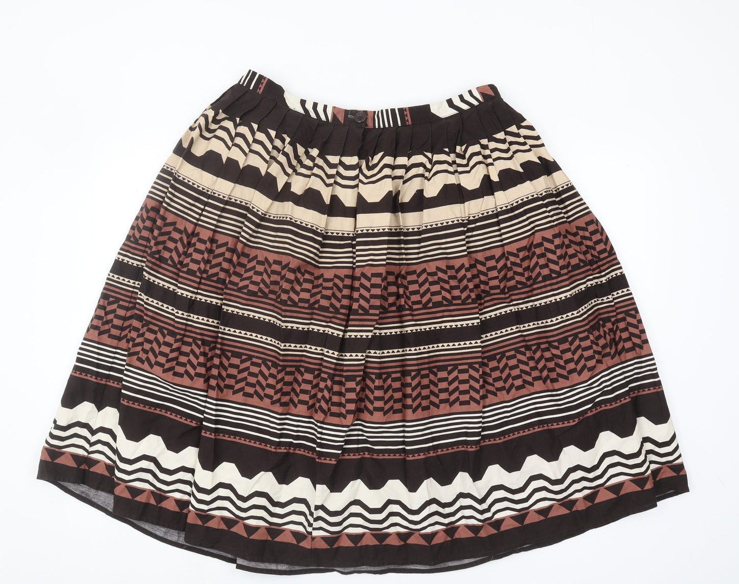 H&M Women's Multicoloured Midi Pleated Skirt, Size 14