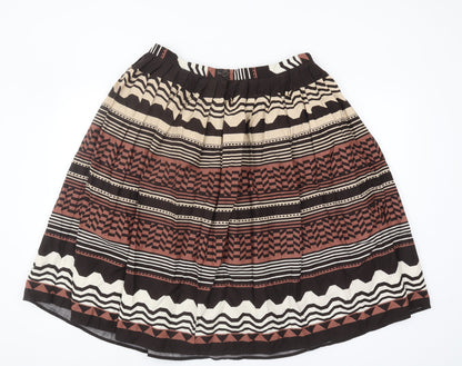 H&M Women's Multicoloured Midi Pleated Skirt, Size 14