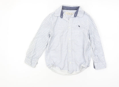 L.O.G.G. Boys Blue Check Button-Up Shirt 6-7 Years