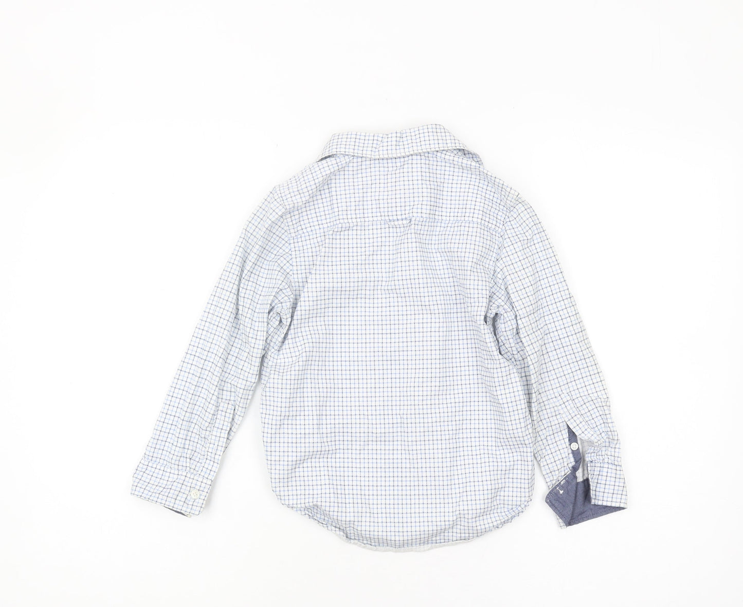 L.O.G.G. Boys Blue Check Button-Up Shirt 6-7 Years