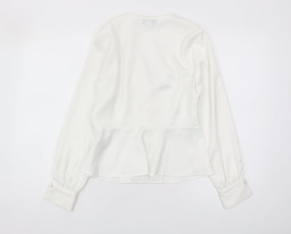 Womens UK Size 10 Topshop White  Blouse
