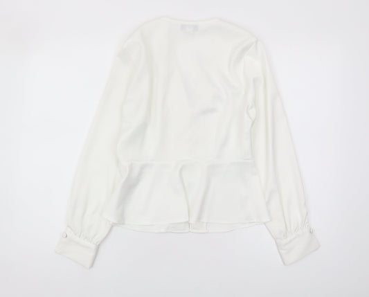 Womens UK Size 10 Topshop White  Blouse