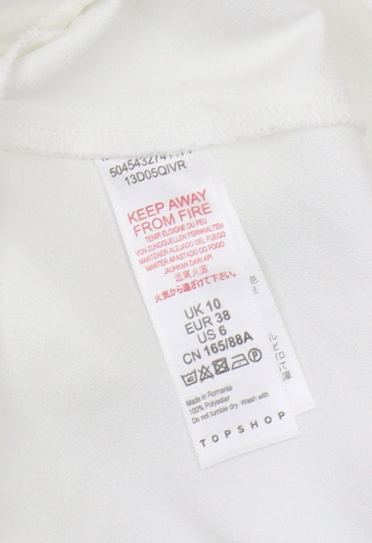 Womens UK Size 10 Topshop White  Blouse