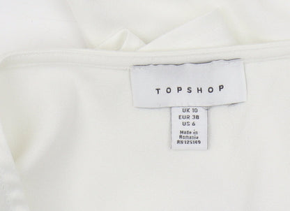 Womens UK Size 10 Topshop White  Blouse