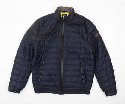 Mens UK Size XL Benetti Blue Puffer Jacket