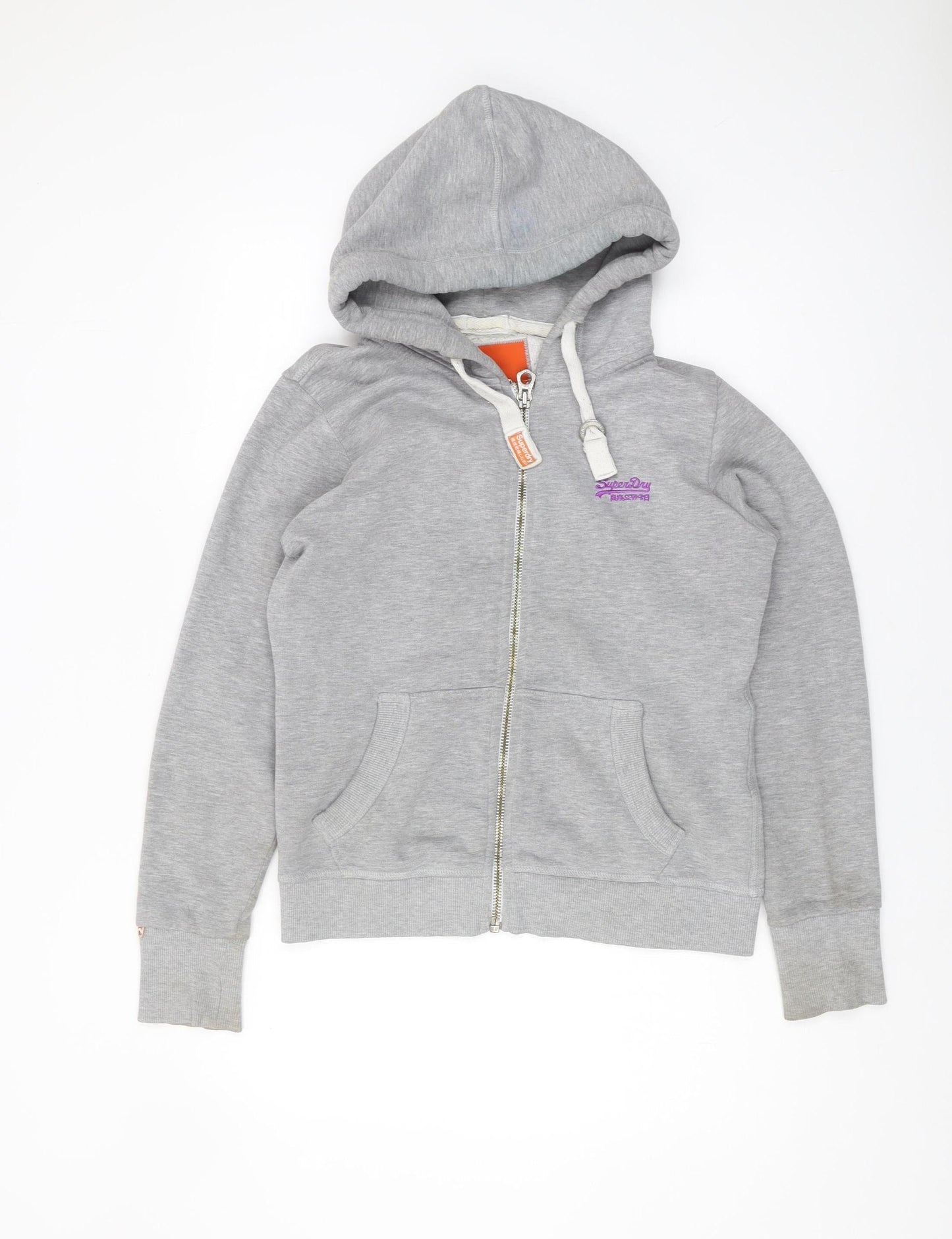 Superdry Women's Grey Hoodie, L, Full Zip Comfort
