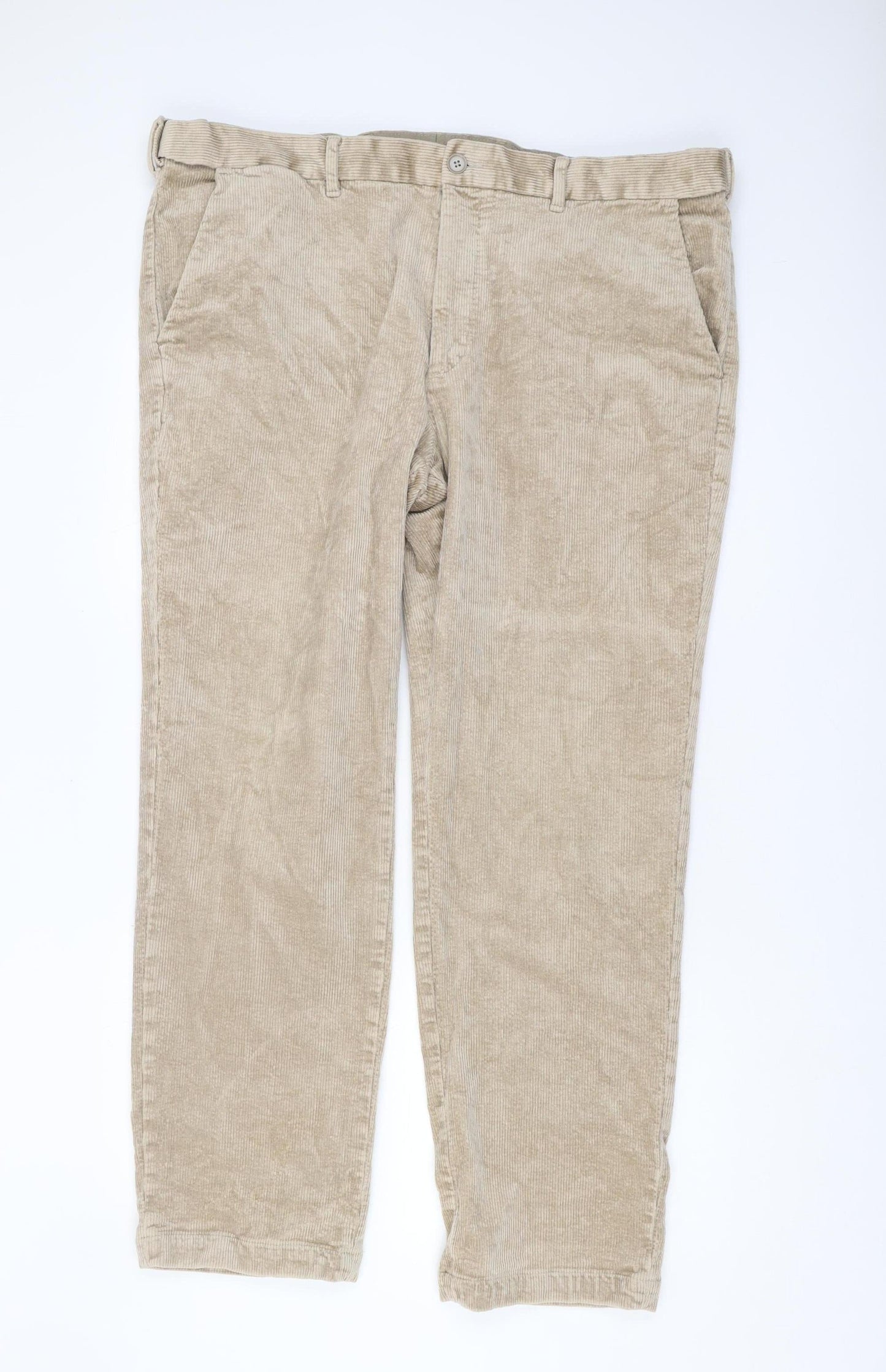 Marks and Spencer Beige Men's Corduroy Trousers 42
