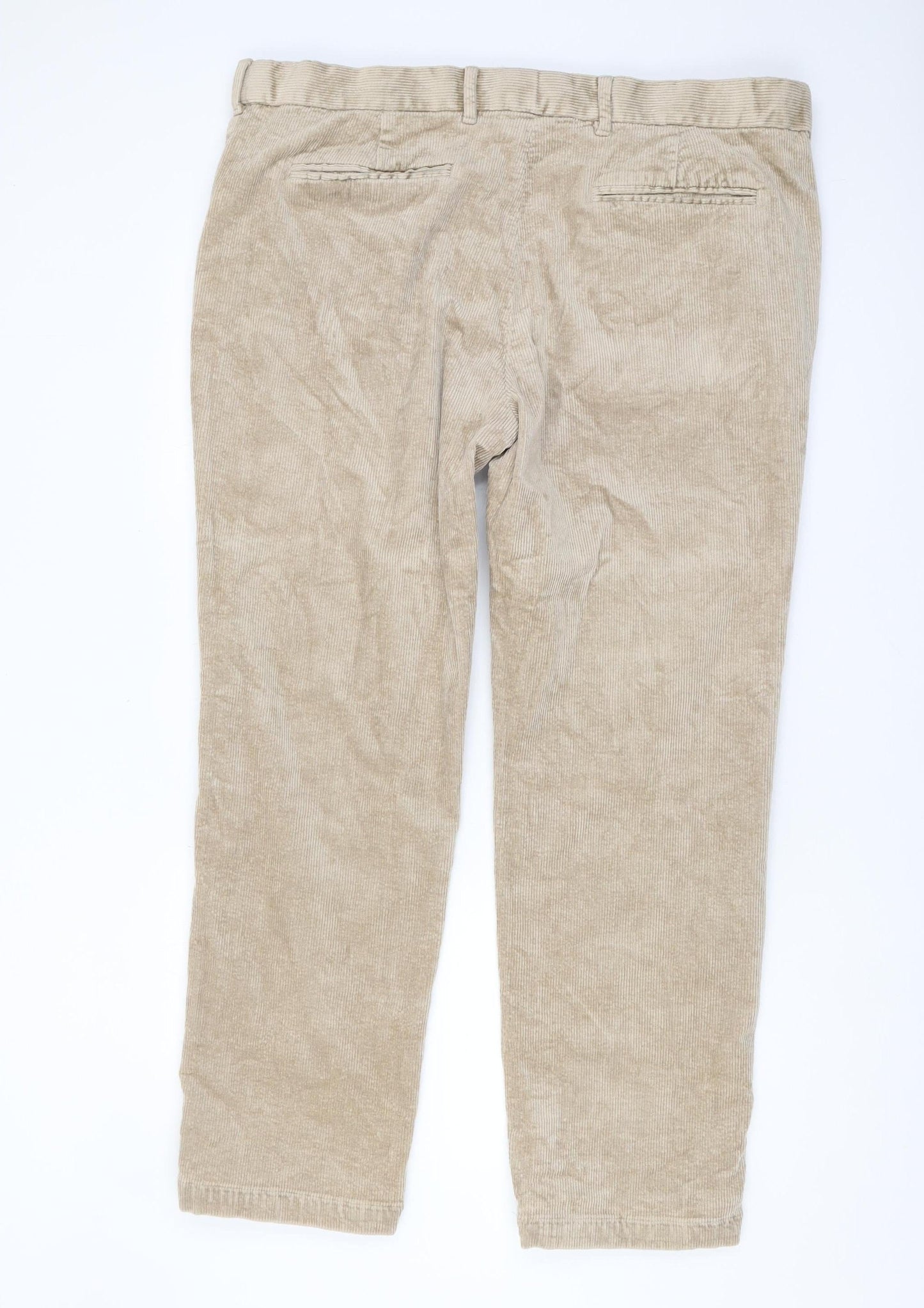 Marks and Spencer Beige Men's Corduroy Trousers 42