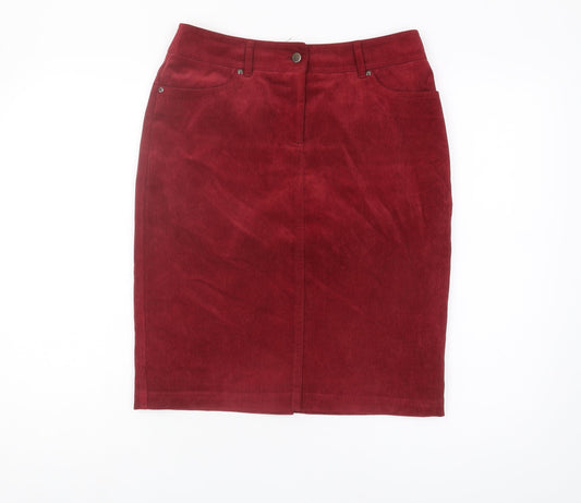 CC Petite Red Straight & Pencil Skirt, Size 10
