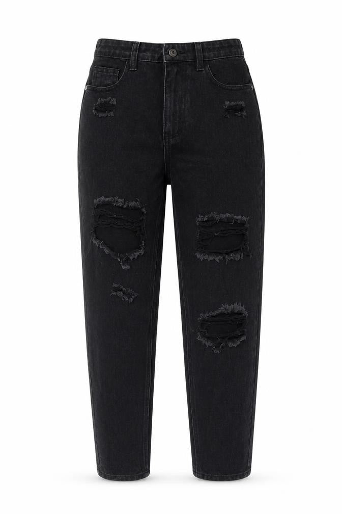 Womens UK Size 8 PRETTYLITTLETHING  Mom Black Jeans