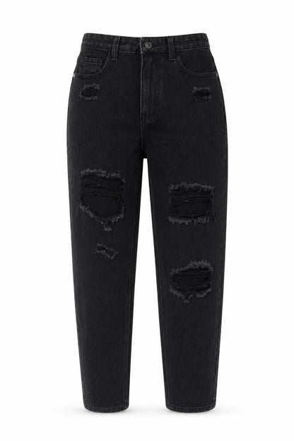 Womens UK Size 8 PRETTYLITTLETHING  Mom Black Jeans