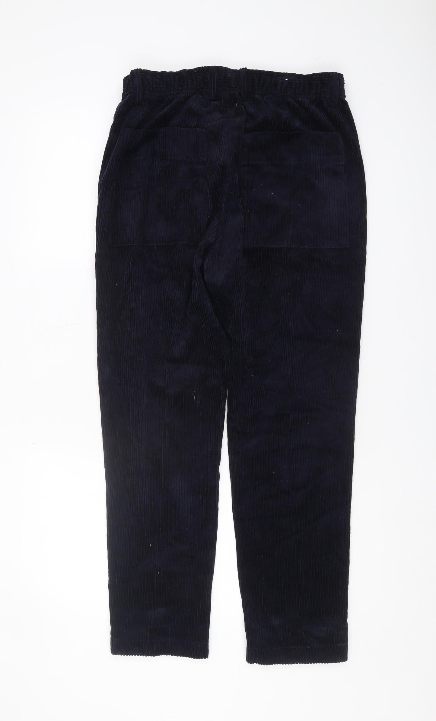 Zara Men's Black Corduroy Trousers, M, Casual Style