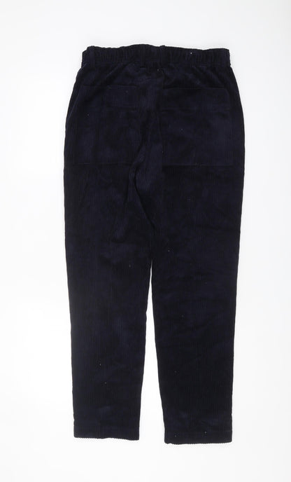Zara Men's Black Corduroy Trousers, M, Casual Style