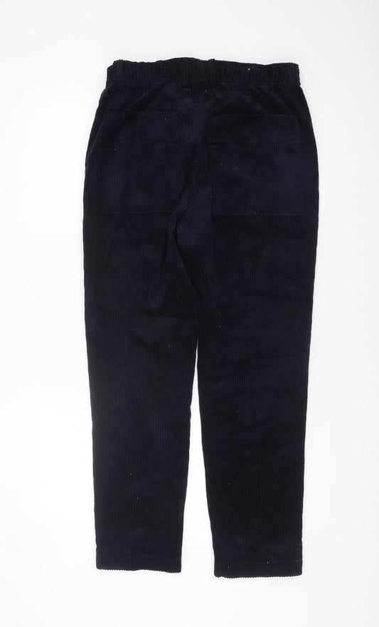 Zara Men's Black Corduroy Trousers, M, Casual Style