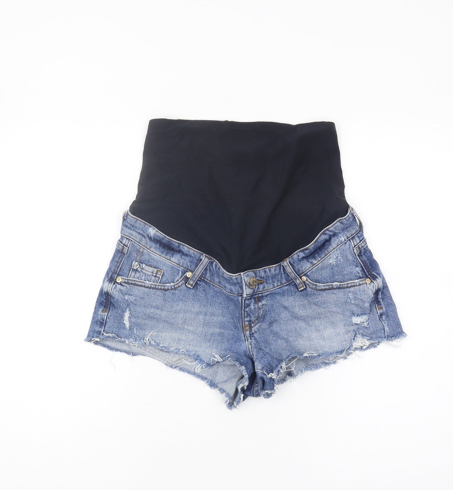 River Island Women's Blue Cut-Off Denim Shorts Size 10