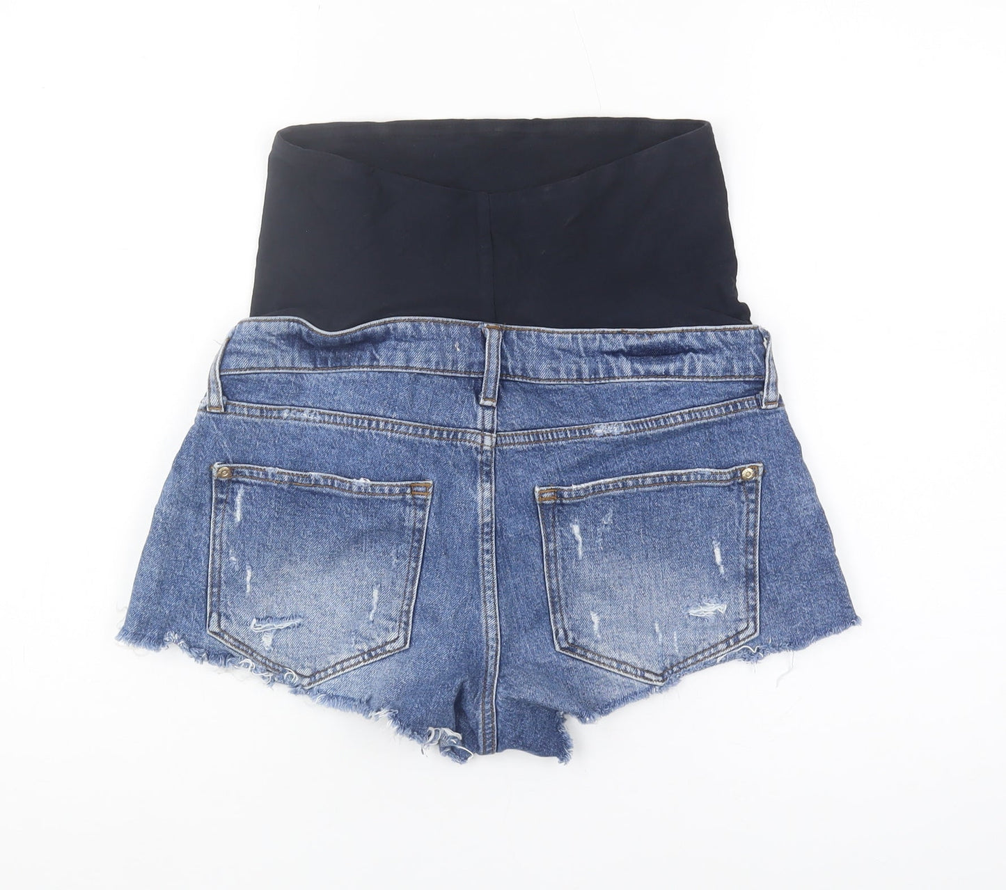 River Island Women's Blue Cut-Off Denim Shorts Size 10
