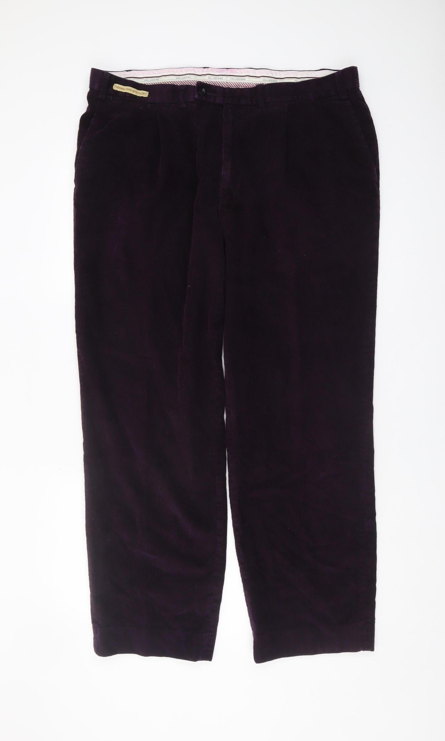 Marks and Spencer Men's Purple Corduroy Trousers