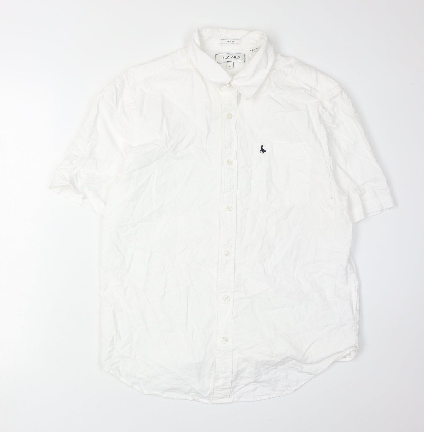 Jack Wills Men's White Shirt M Short Sleeve Casual