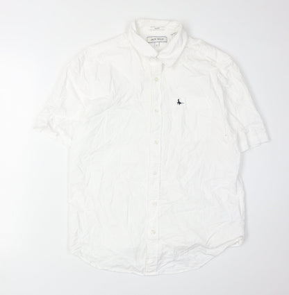 Jack Wills Men's White Shirt M Short Sleeve Casual