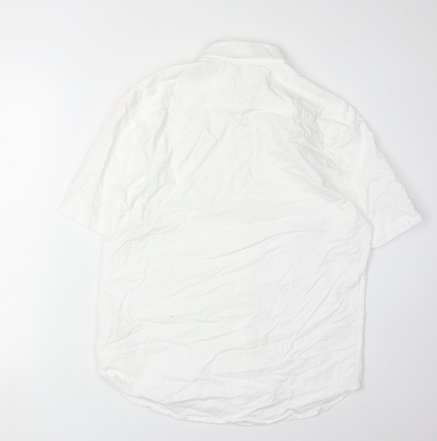 Jack Wills Men's White Shirt M Short Sleeve Casual