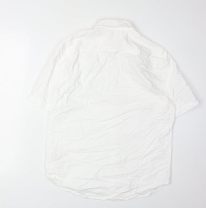 Jack Wills Men's White Shirt M Short Sleeve Casual
