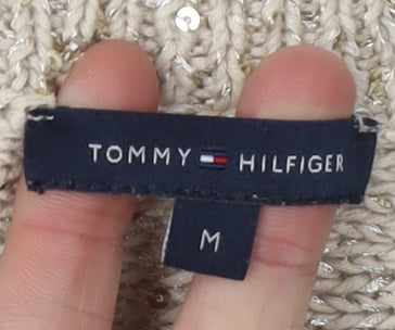 Womens UK Size M Tommy Hilfiger Beige Pullover Jumper
