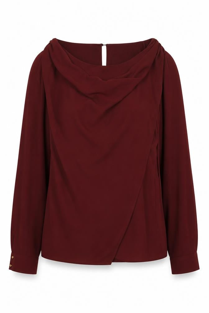 Womens UK Size 10 Oasis Red  Blouse