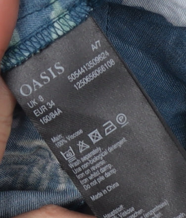 Oasis Women's Multicoloured Floral Dress Size 8