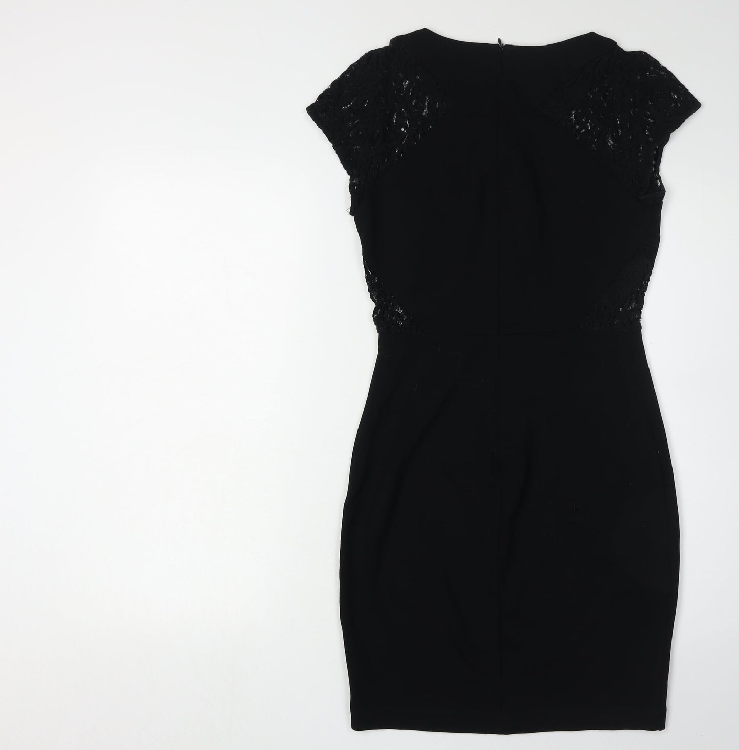 Zara Women's Black Lace Sheath Dress - M