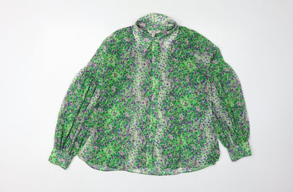 Womens UK Size 8 River Island Green  Blouse