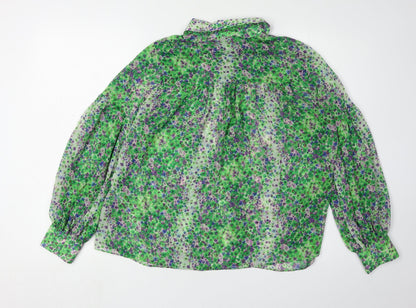 Womens UK Size 8 River Island Green  Blouse