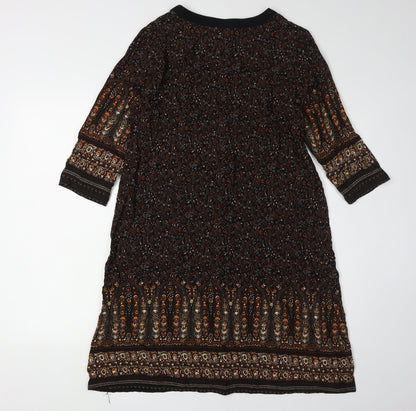 Brave Soul Women's Paisley 3/4 Sleeve Dress S