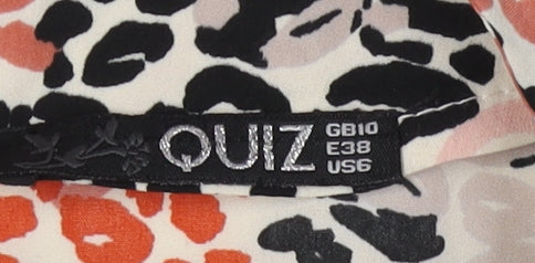 Quiz Women's Multicoloured Animal Print Dress, Size 10