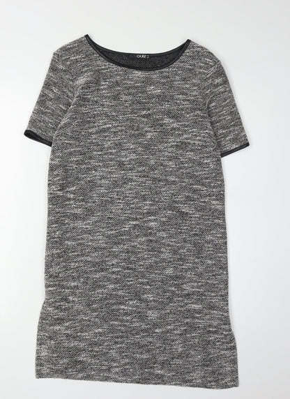 Quiz Women's Grey Shift Dress, Size 12, Short Sleeve